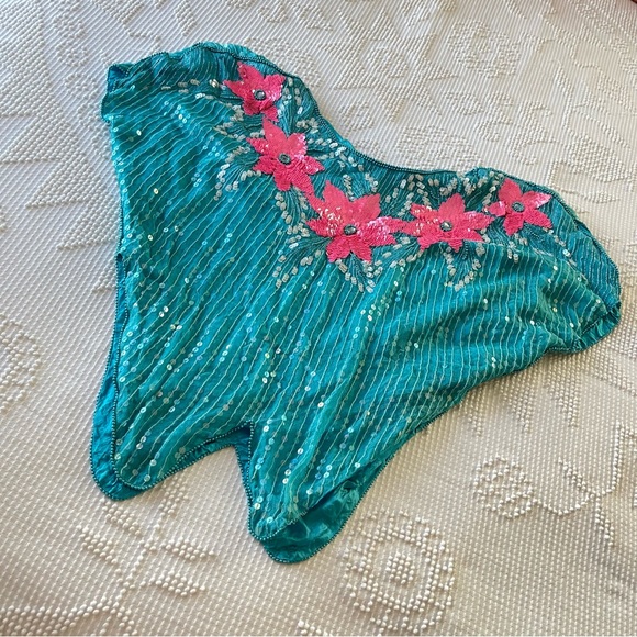 Tops Vintage Beaded Silk Blouse Poshmark